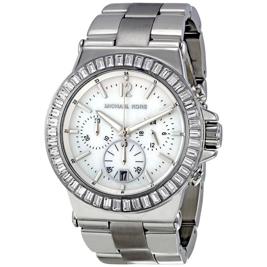  Shop Authentic Michael Kors Dylan Glitz Chronograph White Dial Silver Steel Strap Watch For Women - MK5411 - Luxxuri