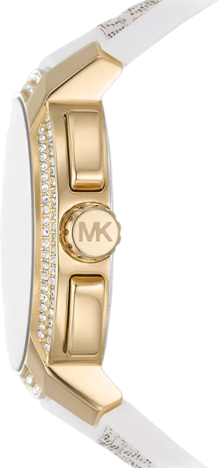  Shop Authentic Michael Kors Sydney Quartz White Dial White Leather Strap Watch For Women - MK7221 - Luxxuri