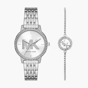  Shop Authentic Michael Kors Melissa Quartz Silver Dial Silver Steel Strap Watch for Women - MK1055 - Luxxuri