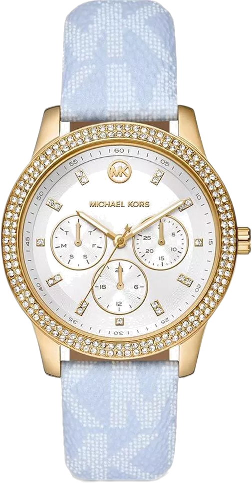  Shop Authentic Michael Kors Tibby Multifunction White Dial Blue Leather Strap Watch For Women - MK2965 - Luxxuri