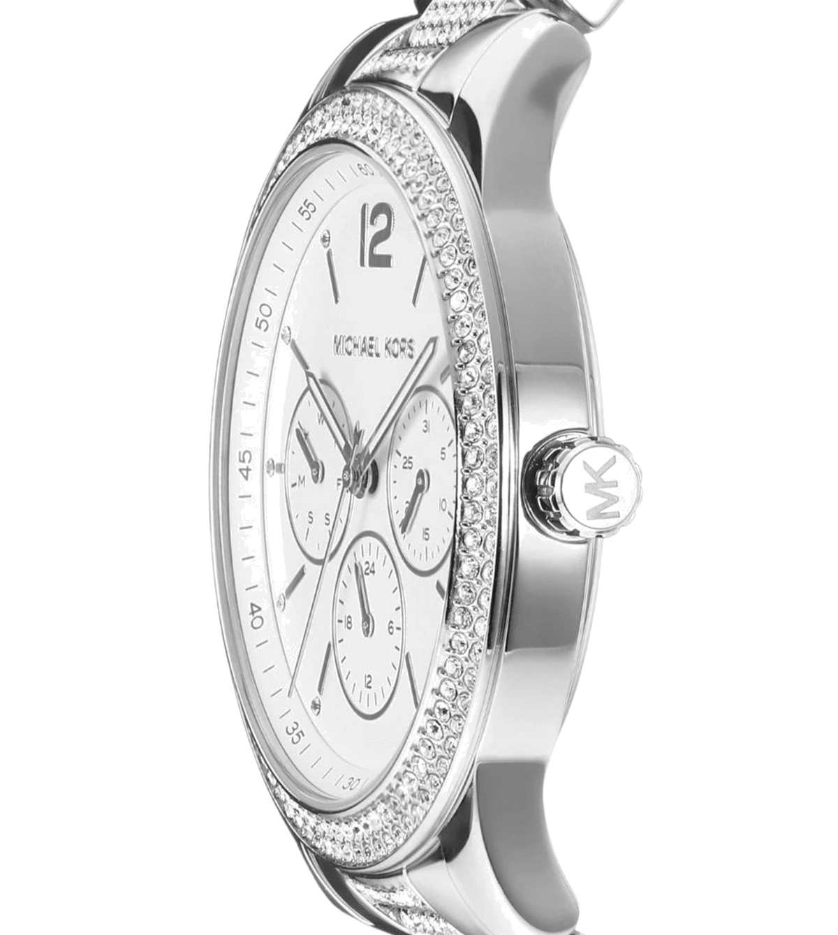  Shop Authentic Michael Kors Tibby Chronograph Silver Dial Silver Steel Strap Watch For Women - MK7294 - Luxxuri