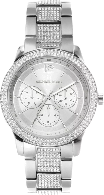  Shop Authentic Michael Kors Tibby Chronograph Silver Dial Silver Steel Strap Watch For Women - MK7294 - Luxxuri