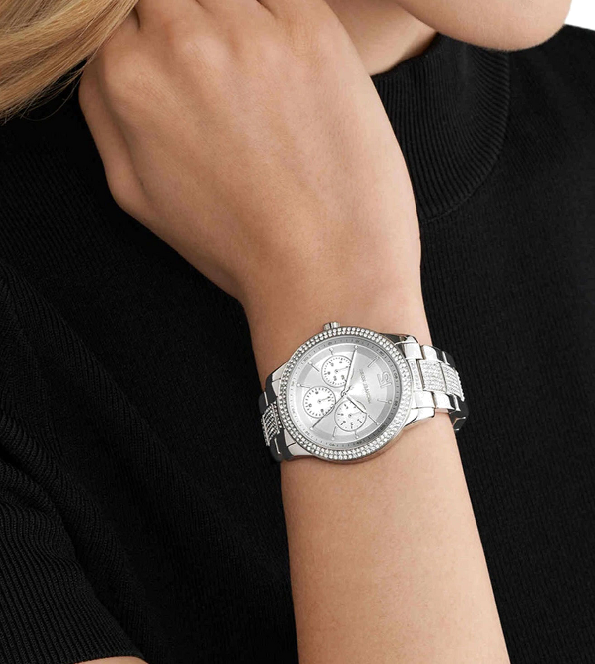  Shop Authentic Michael Kors Tibby Chronograph Silver Dial Silver Steel Strap Watch For Women - MK7294 - Luxxuri