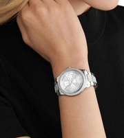  Shop Authentic Michael Kors Tibby Chronograph Silver Dial Silver Steel Strap Watch For Women - MK7294 - Luxxuri