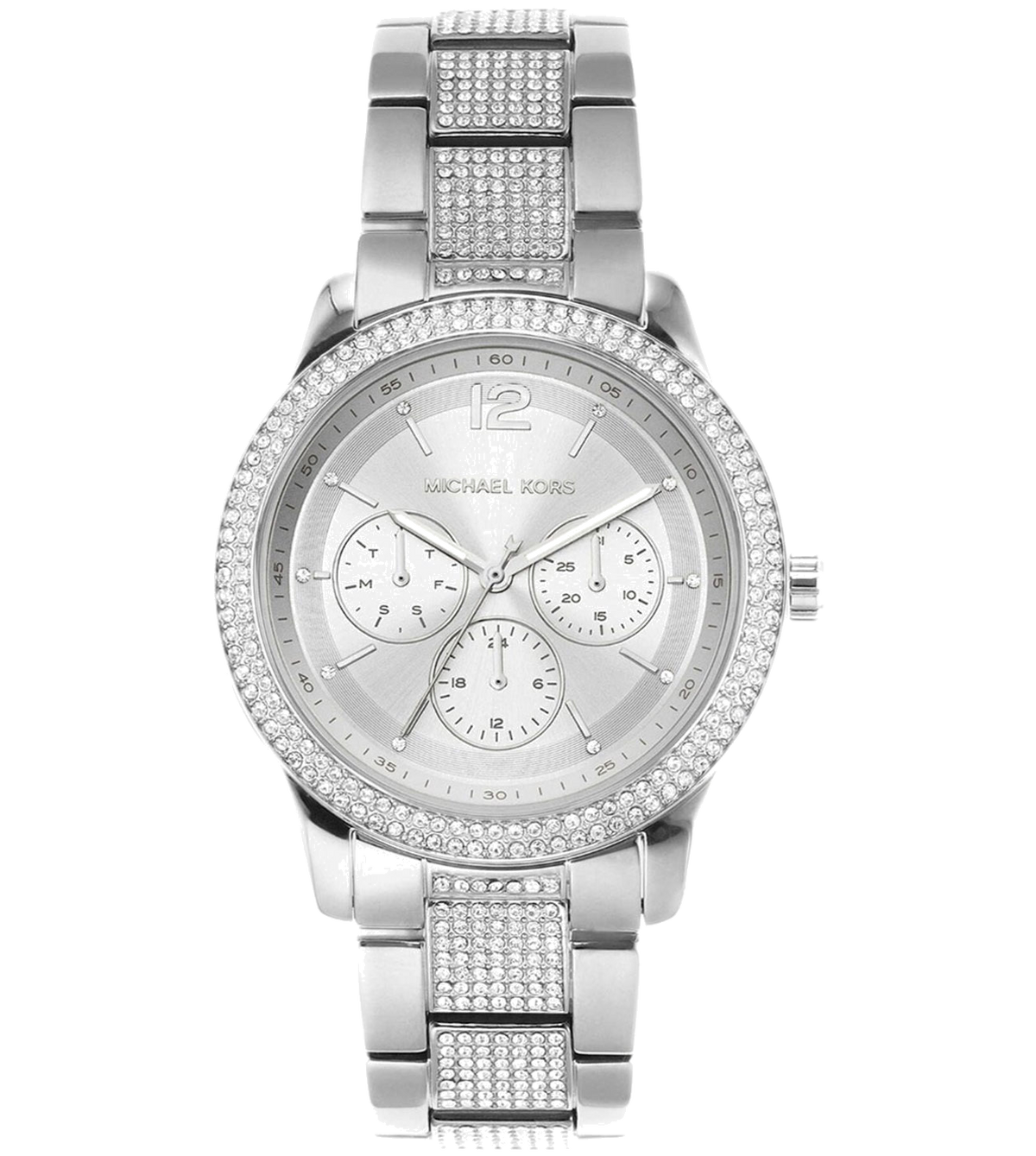  Shop Authentic Michael Kors Tibby Chronograph Silver Dial Silver Steel Strap Watch For Women - MK7294 - Luxxuri