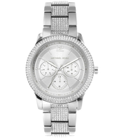  Shop Authentic Michael Kors Tibby Chronograph Silver Dial Silver Steel Strap Watch For Women - MK7294 - Luxxuri