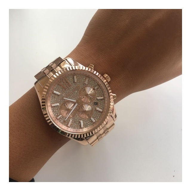  Shop Authentic Michael Kors Lexington Rose Gold Dial Rose Gold Stainless Steel Strap Watch for Men - MK8580 - Luxxuri