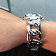  Shop Authentic Michael Kors Runway Twist Silver Dial Silver Stainless Steel Strap Watch for Women - MK3149 - Luxxuri