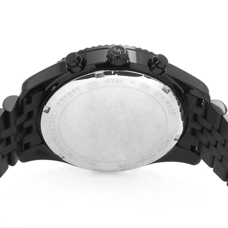  Shop Authentic Michael Kors Lexington Chronograph Black Dial Black Steel Strap Watch for Men - MK8603 - Luxxuri