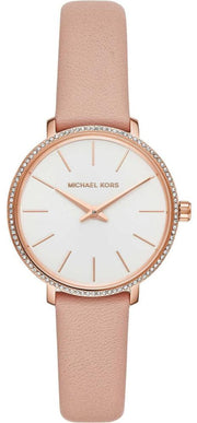  Shop Authentic Michael Kors Pyper Analog White Dial Pink Leather Strap Watch For Women - MK2803 - Luxxuri