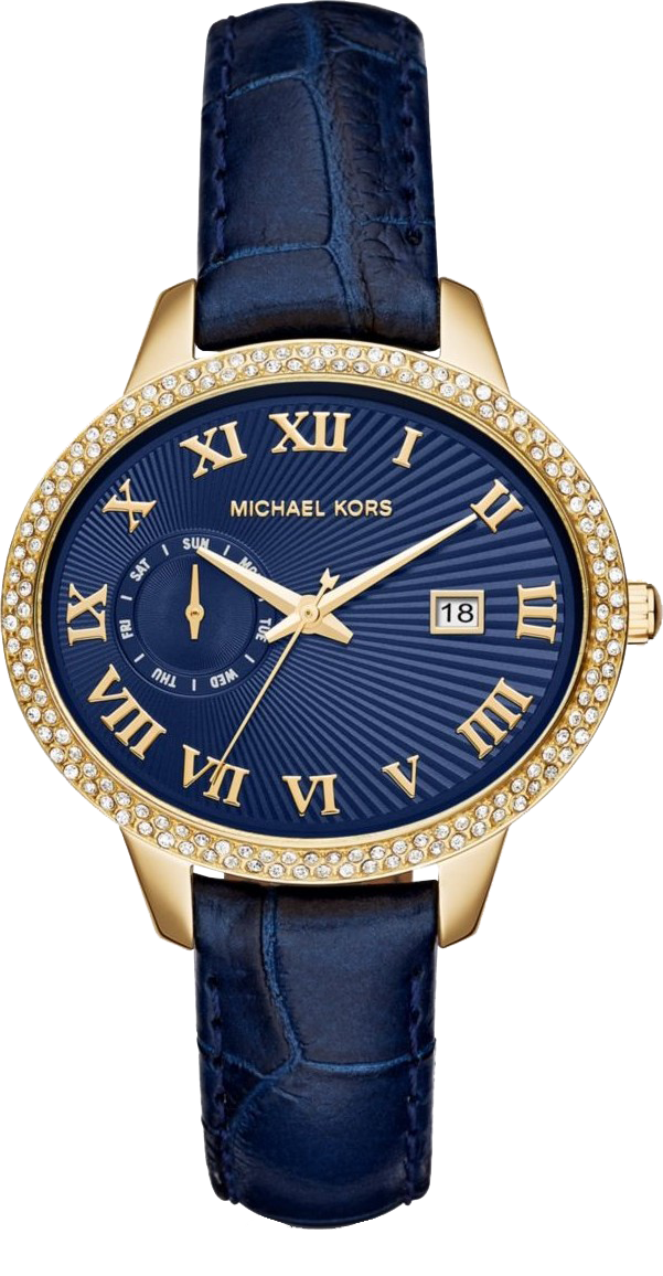  Shop Authentic Michael Kors Whitley Quartz Blue Dial Blue Leather Strap Watch For Women - MK2429 - Luxxuri