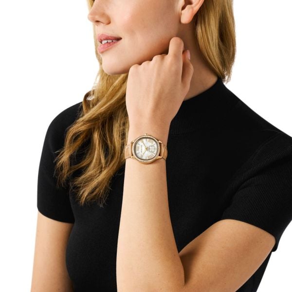  Shop Authentic Michael Kors Sage Analog White Dial Gold Steel Strap Watch for Women - MK4822 - Luxxuri