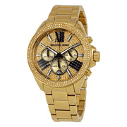  Shop Authentic Michael Kors Wren Chronograph Crystal Pave Gold Dial Gold Steel Strap Watch for Women - MK6095 - Luxxuri
