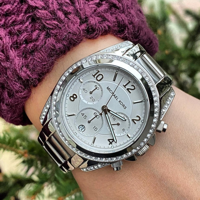  Shop Authentic Michael Kors Blair Silver Dial Silver Steel Strap Watch for Women - MK5165 - Luxxuri