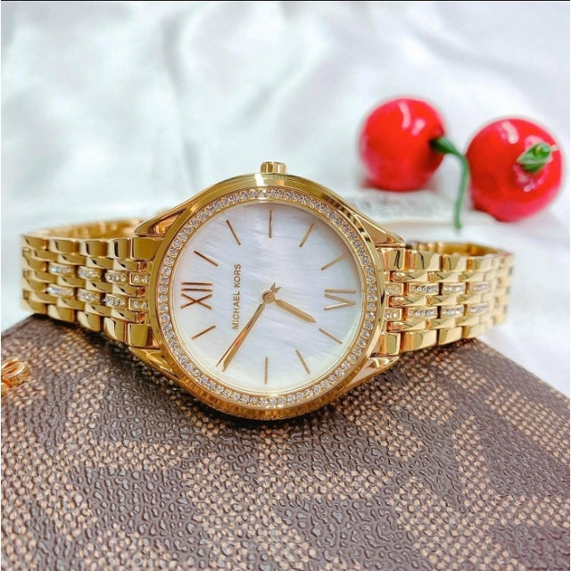  Shop Authentic Michael Kors Mindy Three Hand White Dial Rose Gold Steel Strap Watch for Women - MK7078 - Luxxuri