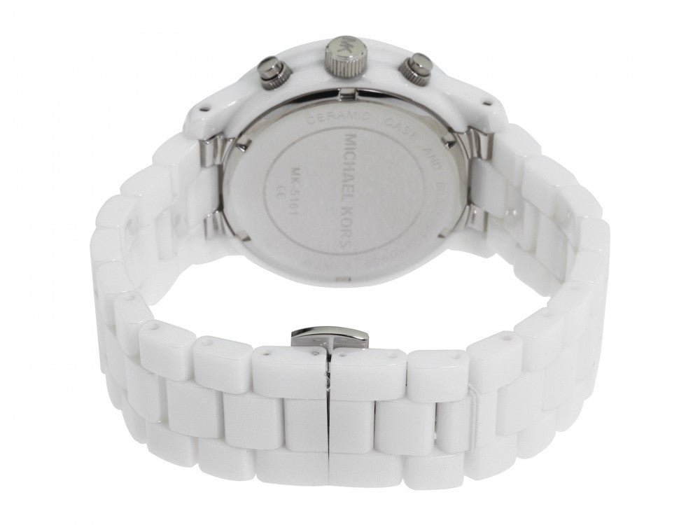  Shop Authentic Michael Kors Runway White Ceramic Dial White Steel Strap Watch for Women - MK5161 - Luxxuri