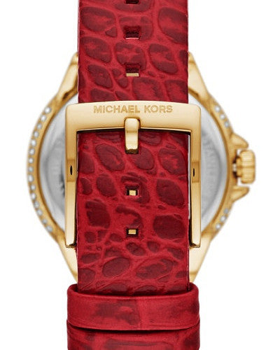  Shop Authentic Michael Kors Camille Three-Hand Red Dial Red Leather Strap Watch for Women - MK4750 - Luxxuri