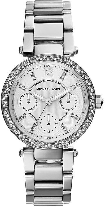  Shop Authentic Michael Kors Parker Silver Dial Silver Steel Strap Watch for Women - MK5615 - Luxxuri