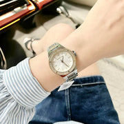  Shop Authentic Michael Kors Lennox Three Hand Silver Dial Two Tone Steel Strap Watch For Women - MK7338 - Luxxuri