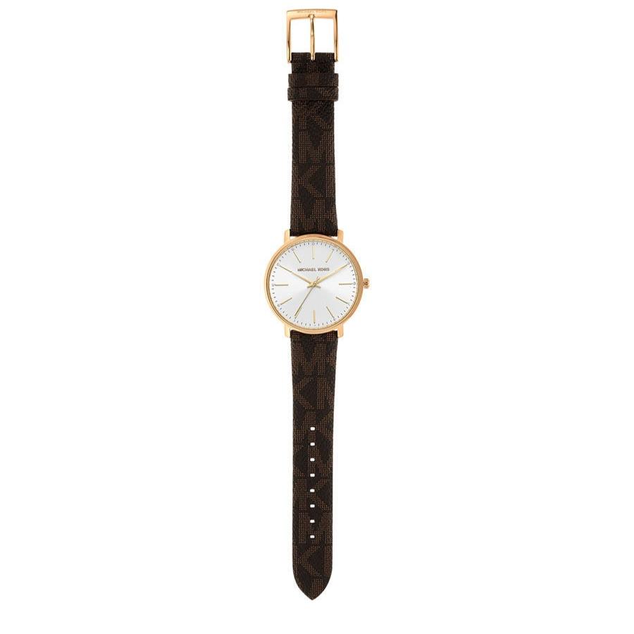  Shop Authentic Michael Kors Pyper Quartz Silver Dial Brown Leather Strap Watch For Women - MK2857 - Luxxuri