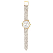  Shop Authentic Michael Kors Pyper Quartz Silver Dial White Leather Strap Watch For Women - MK2858 - Luxxuri