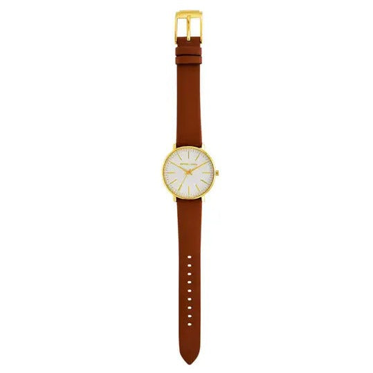  Shop Authentic Michael Kors Pyper Quartz Silver Dial Brown Leather Watch For Women - MK2740 - Luxxuri