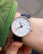  Shop Authentic Michael Kors Pyper Analog White Dial Black Leather Strap Watch For Women - MK2804 - Luxxuri