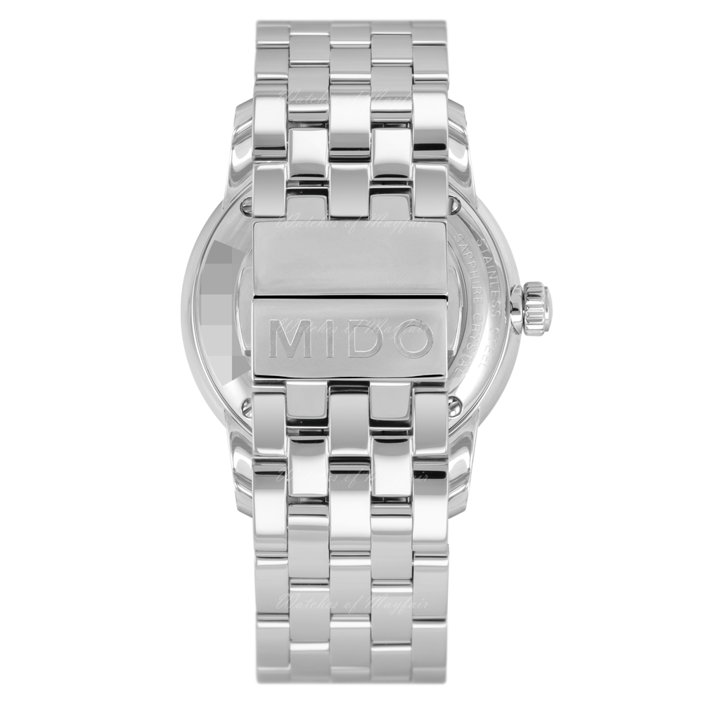  Shop Authentic Mido Baroncelli II Automatic White Dial Silver Steel Strap Watch For Men - M8600.4.26.1 - Luxxuri