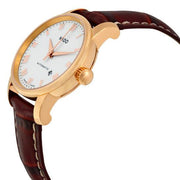  Shop Authentic Mido Baroncelli III Automatic White Dial Brown Leather Strap Watch For Women - M7600.3.26.8 - Luxxuri