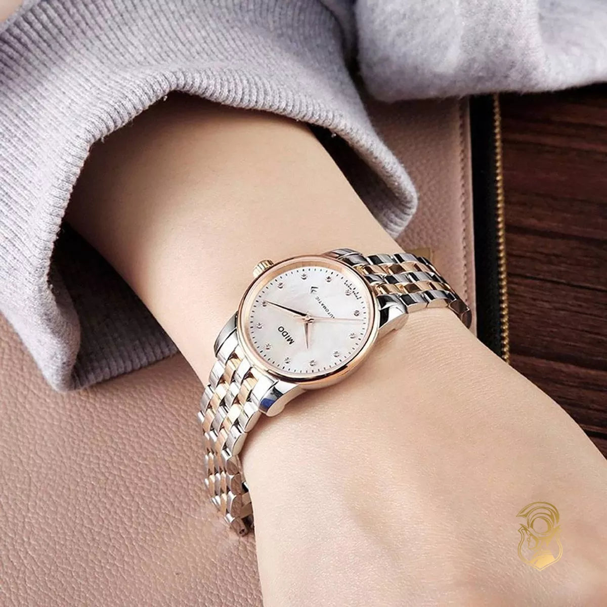  Shop Authentic Mido Baroncelli III Automatic Mother of Pearl White Dial Two Tone Steel Strap Watch For Women - M7600.9.69.1 - Luxxuri