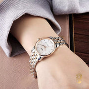  Shop Authentic Mido Baroncelli III Automatic Mother of Pearl White Dial Two Tone Steel Strap Watch For Women - M7600.9.69.1 - Luxxuri