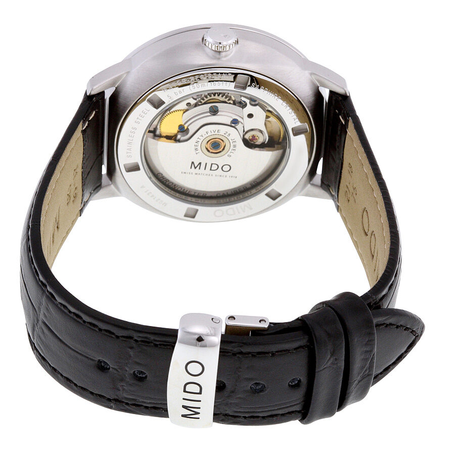  Shop Authentic Mido Comander II Automatic Chronometer Silver Dial Black Leather Strap Watch For Men - M021.431.16.031.00 - Luxxuri