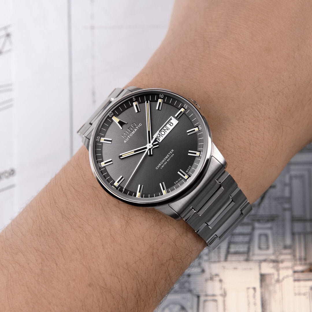  Shop Authentic Mido Commander II Automatic Chronometer Grey Dial Silver Steel Strap Watch For Men - M021.431.11.061.00 - Luxxuri