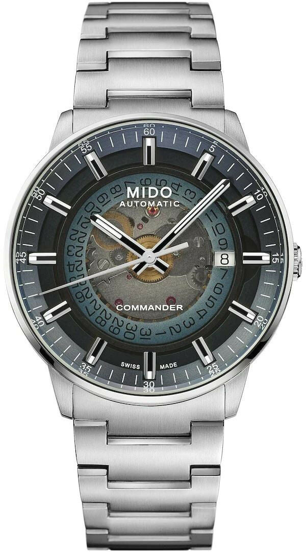  Shop Authentic Mido Commander Automatic Gradient Blue Dial Silver Steel Strap Watch For Men - M021.407.11.411.01 - Luxxuri