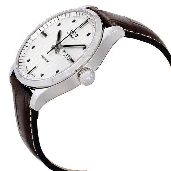  Shop Authentic Mido Multifort Automatic Silver Dial Black Leather Strap Watch For Men - M005.430.16.031.80 - Luxxuri