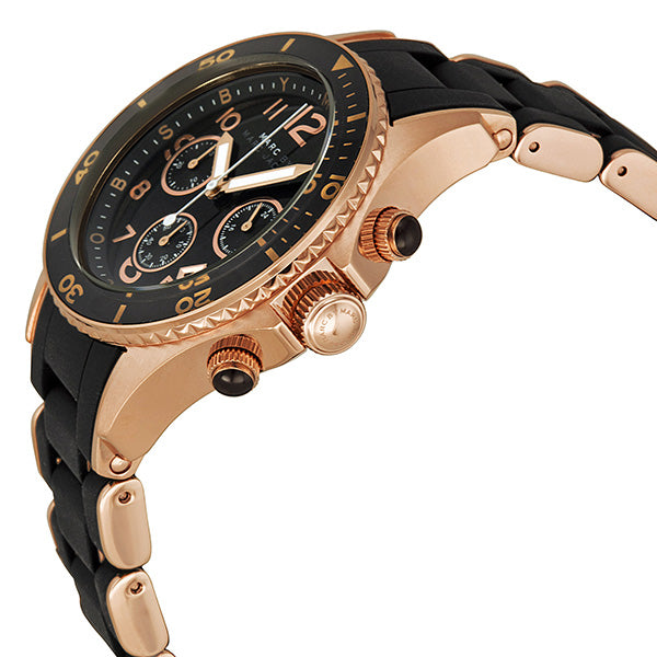  Shop Authentic Marc Jacobs Rock Chronograph Black Dial Black Silicone Strap Watch for Women - MBM2553 - Luxxuri