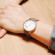  Shop Authentic Marc Jacobs Roxy White Dial Cement Brown Leather Strap Watch for Women - MJ1533 - Luxxuri
