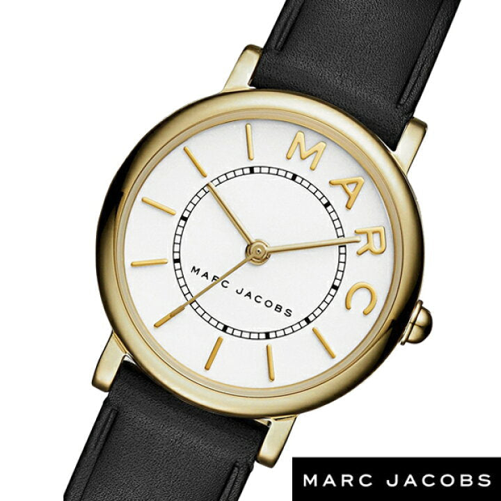 Shop Authentic Marc Jacobs Roxy White Dial Black Leather Strap Watch for Women - MJ1537 - Luxxuri