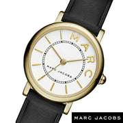  Shop Authentic Marc Jacobs Roxy White Dial Black Leather Strap Watch for Women - MJ1537 - Luxxuri