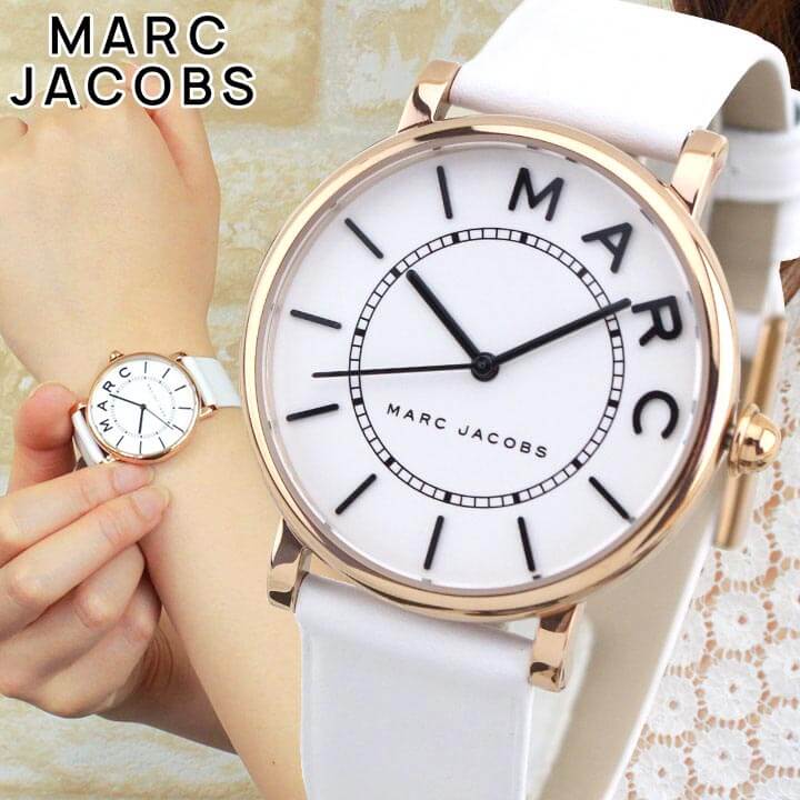  Shop Authentic Marc Jacobs Roxy White Dial White Leather Strap Watch for Women - MJ1562 - Luxxuri