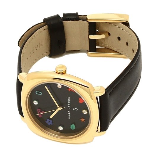  Shop Authentic Marc Jacobs Mandy Black Dial Black Leather Strap Watch for Women - MJ1597 - Luxxuri