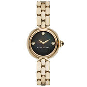  Shop Authentic Marc Jacobs Courtney Mother of Pearl Black Dial Gold Steel Strap Watch for Women - MJ3460 - Luxxuri