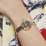  Shop Authentic Marc Jacobs Courtney Mother of Pearl Black Dial Gold Steel Strap Watch for Women - MJ3460 - Luxxuri