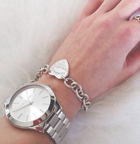  Shop Authentic Michael Kors Slim Runway Silver Dial Silver Stainless Steel Strap Watch for Women - MK3178 - Luxxuri