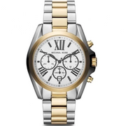  Shop Authentic Michael Kors Bradshaw Chronograph Silver Dial Two Tone Steel Strap Watch For Women - MK5855 - Luxxuri