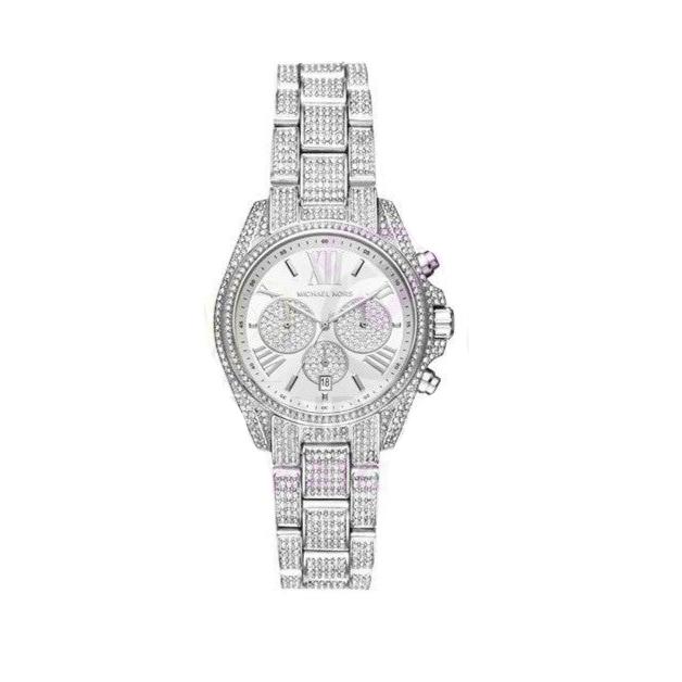  Shop Authentic Michael Kors Mini Bradshaw Crystals Silver Dial Silver Steel Strap Watch For Women - MK6454 - Luxxuri