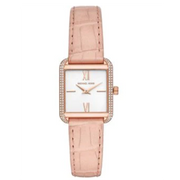  Shop Authentic Michael Kors Lake Quartz White Dial Pink Leather Strap Watch For Women - MK2763 - Luxxuri