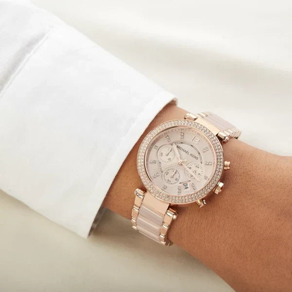  Shop Authentic Michael Kors Parker White Dial Two Tone Steel Strap Watch for Women - MK5820 - Luxxuri