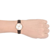  Shop Authentic Michael Kors Pyper Quartz Silver Dial Brown Leather Strap Watch for Women - MK1036 - Luxxuri