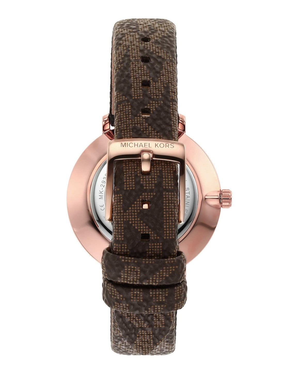  Shop Authentic Michael Kors Pyper Quartz Silver Dial Brown Leather Strap Watch for Women - MK1036 - Luxxuri